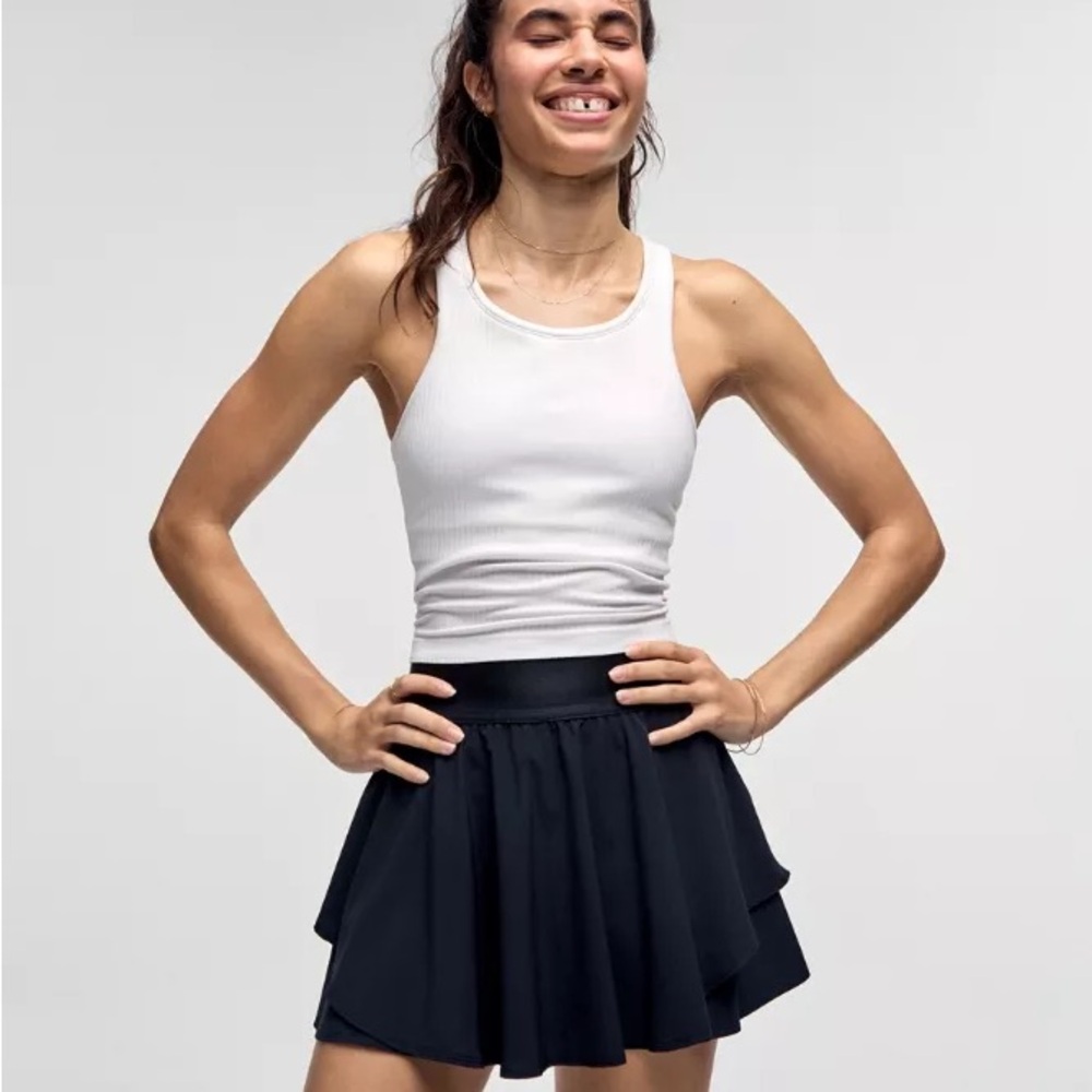 Lululemon Ebb to street cropped white Tank Top